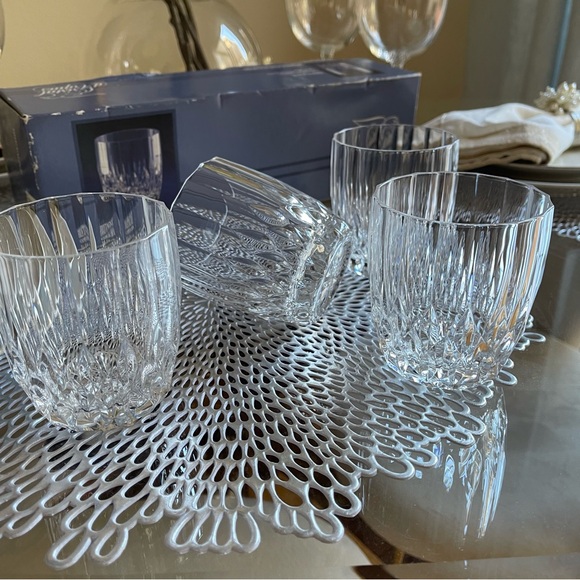 Vintage Set of 4 Crystal D'Arques Old Fashioned On the Rock Glasses - Picture 2 of 10